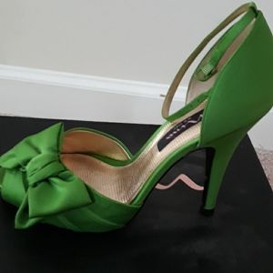 Lime green slingbacks